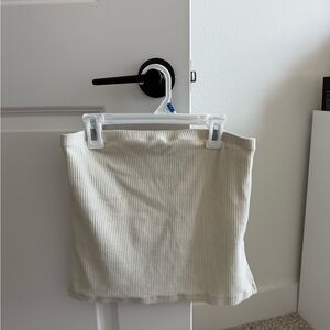 AE Ribbed Cream Tube Top